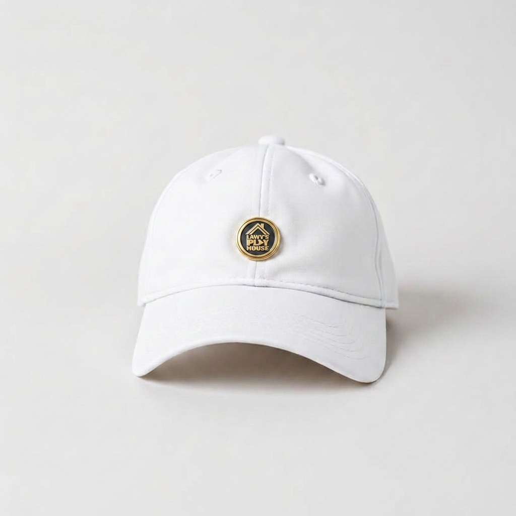 White DJ LAWY'S PLAY HOUSE branded cap