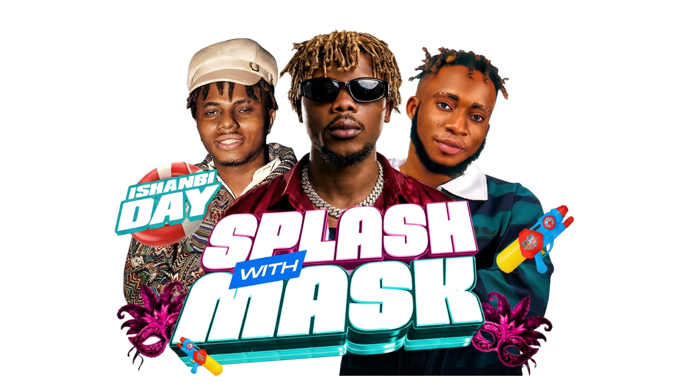 Splash with Mask official flyer featuring the artists